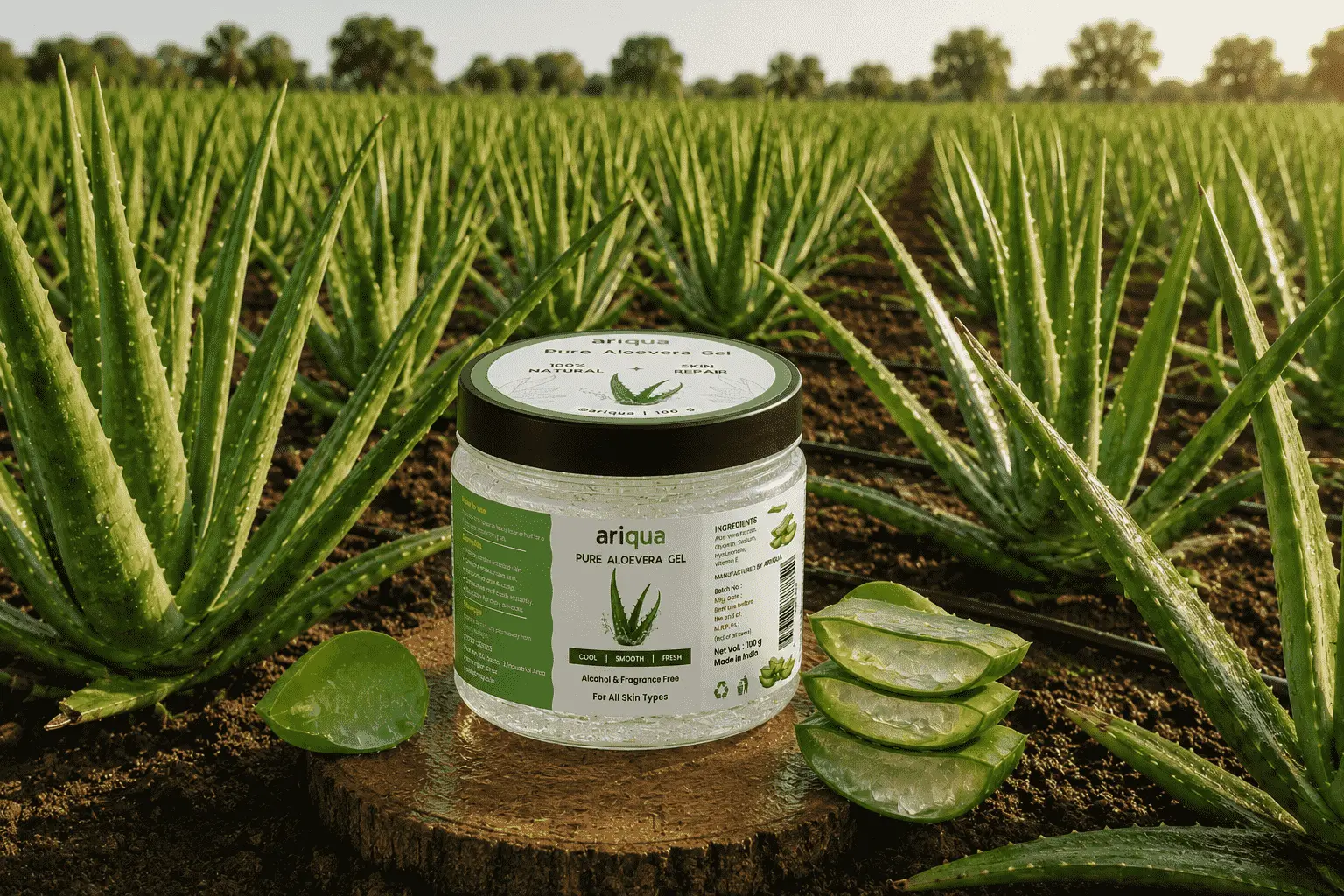  Ariqua Gel surrounded by aloe